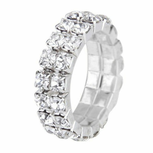 Ring reihig zirkonia dehnbar - 2,