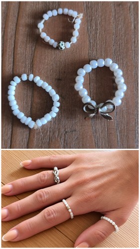 Set fingerring weiße - 3, er